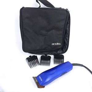 Andis MBG2 Pro-Pet Clipper Blue Corded Hair Trimmer w Case & 3 Guards easy clip